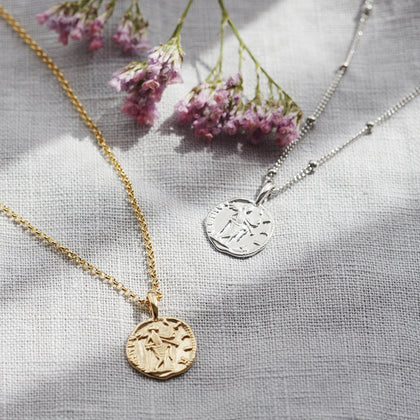 Venus Coin Necklace Sterling Silver